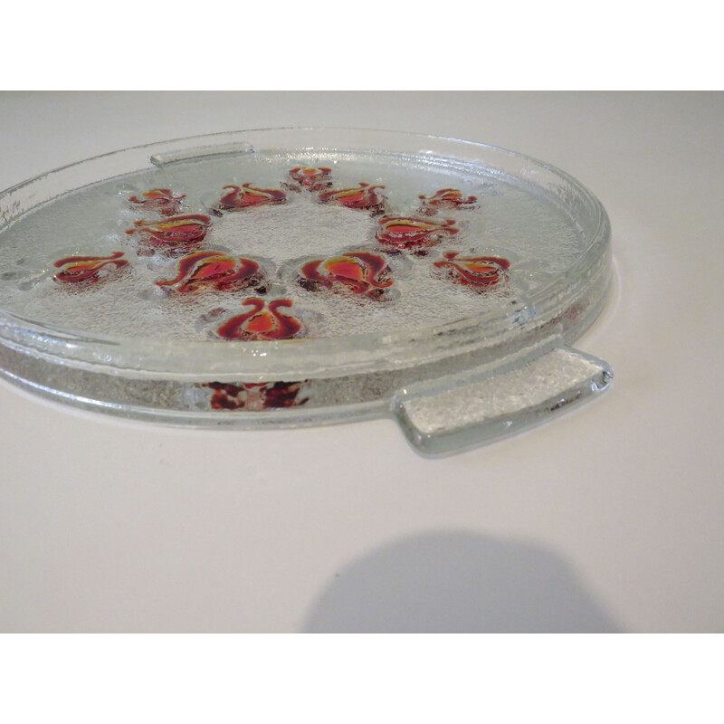 Vintage crystal serving dish by Walther Glas, Germany 1960-1970