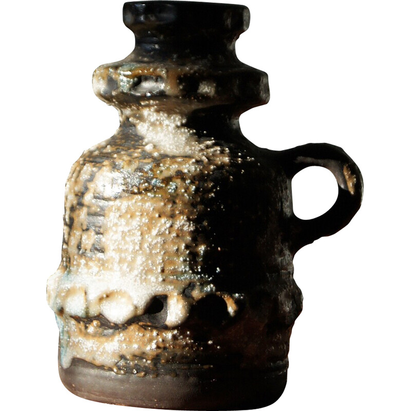 Vaso de cerâmica alemão ocidental de meados do século por Carstens Tonnieshof