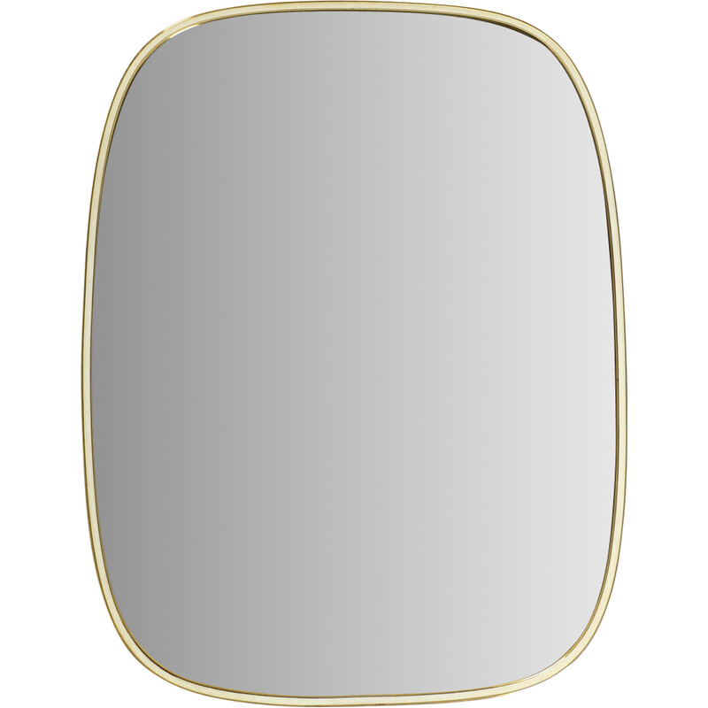 Mid century brass wall mirror by Münchener Zierspiegel, Germany