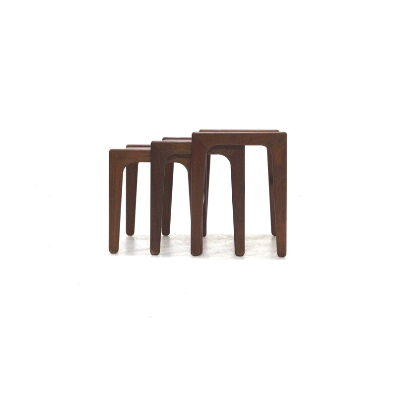 Set of 3 Danish Teak Nesting Tables - 1960s