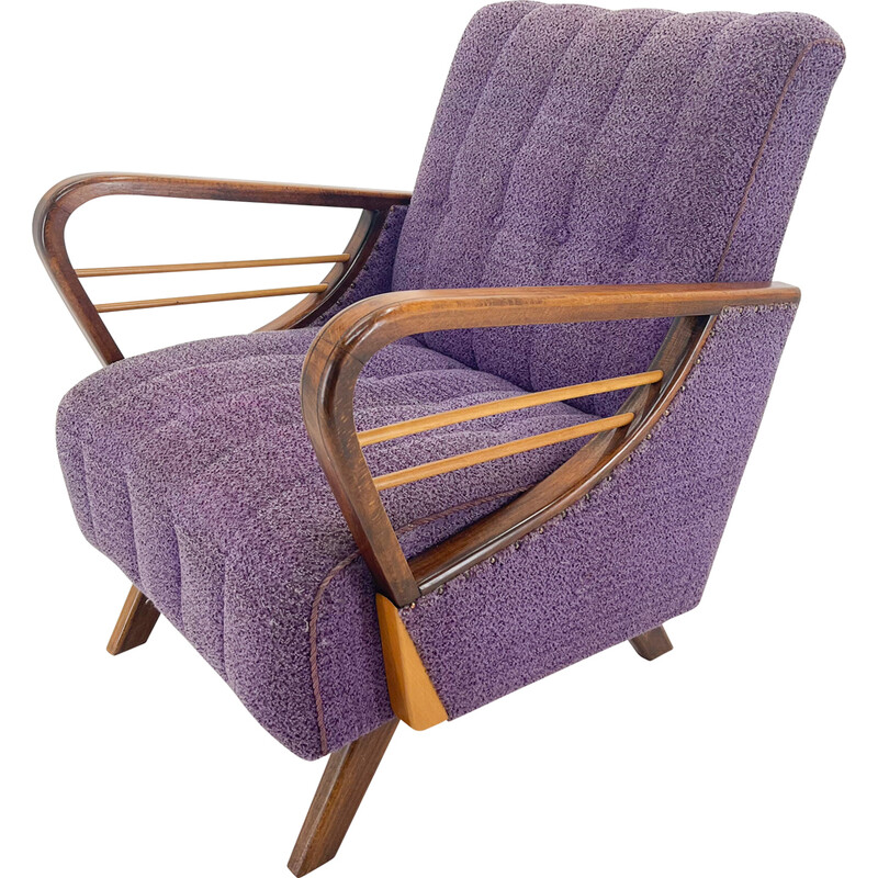Mid-century wooden armchair, Czechoslovakia 1970s