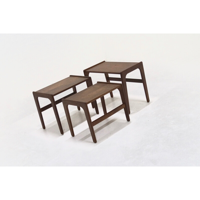 Set of 3 Danish Teak Nesting Tables - 1960s