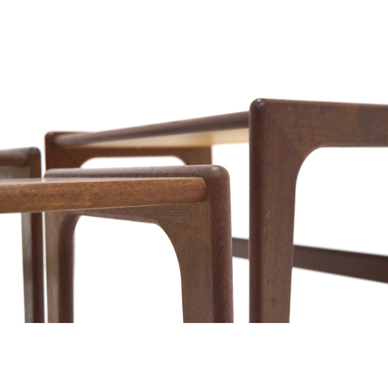 Set of 3 Danish Teak Nesting Tables - 1960s