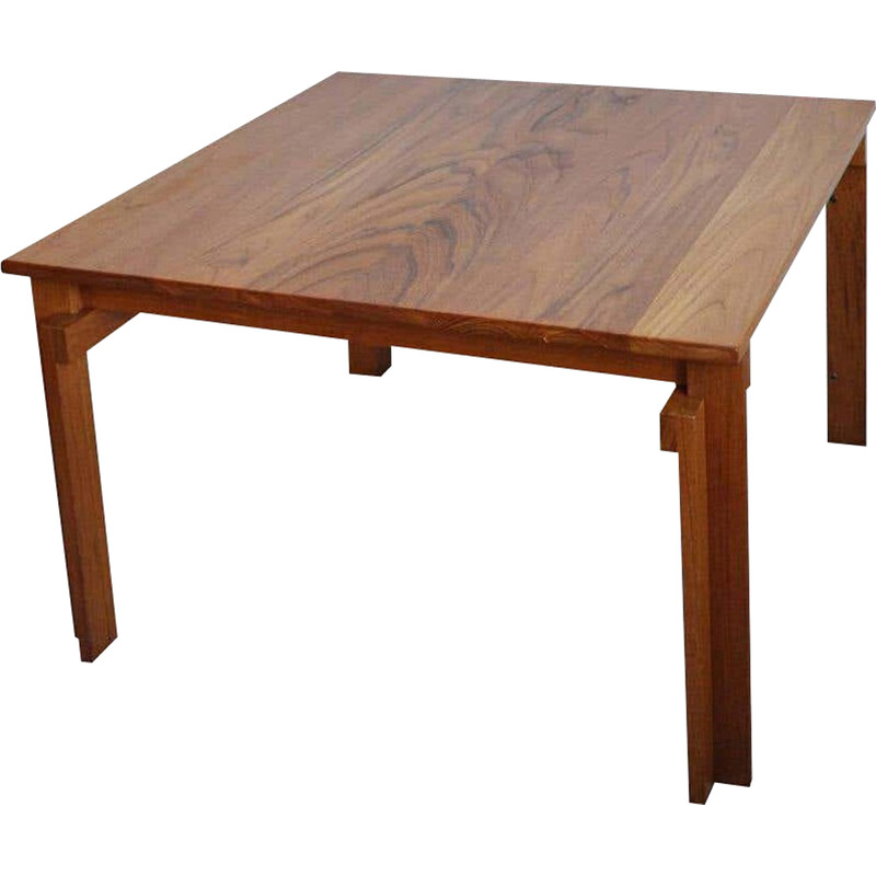 Table basse danoise vintage en bois de teck massif par Inger Klingenberg pour France et Søn, 1960