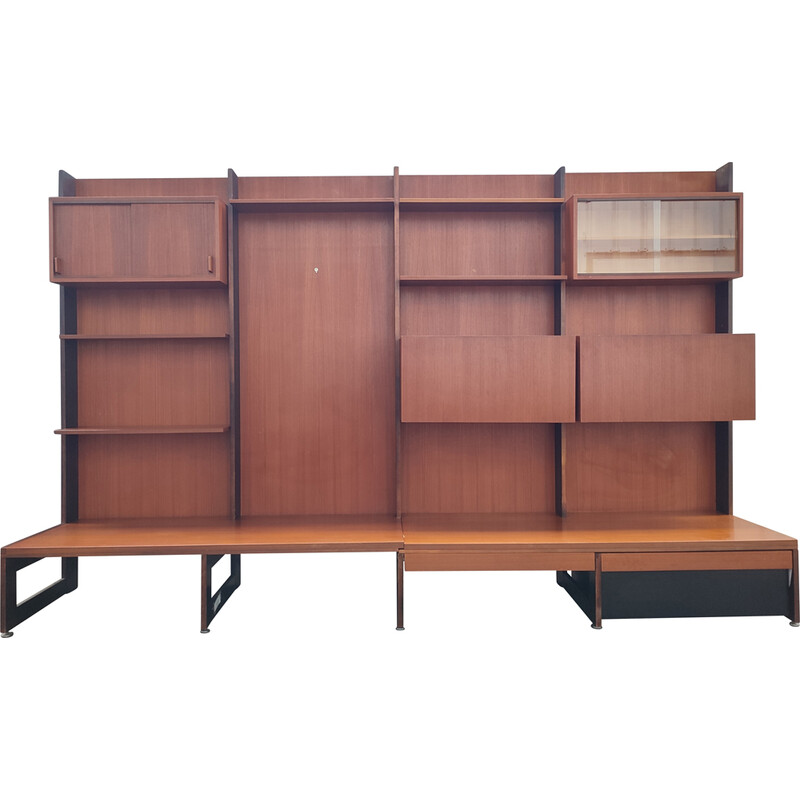 Oude modulaire boekenkast van Dieter Waeckerlin, 1960