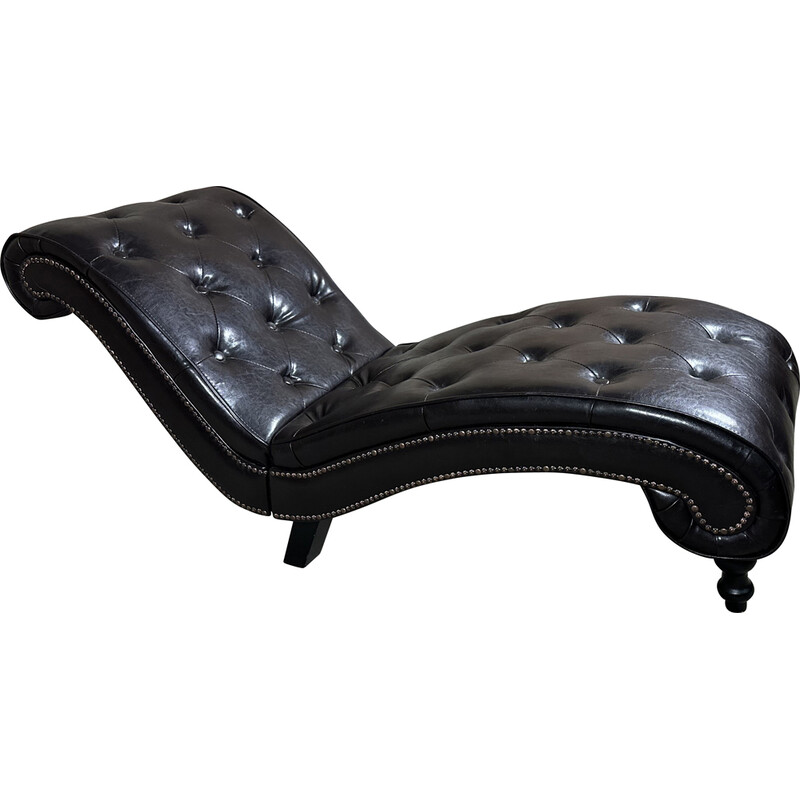 Chaise longue in similpelle vintage, 2000