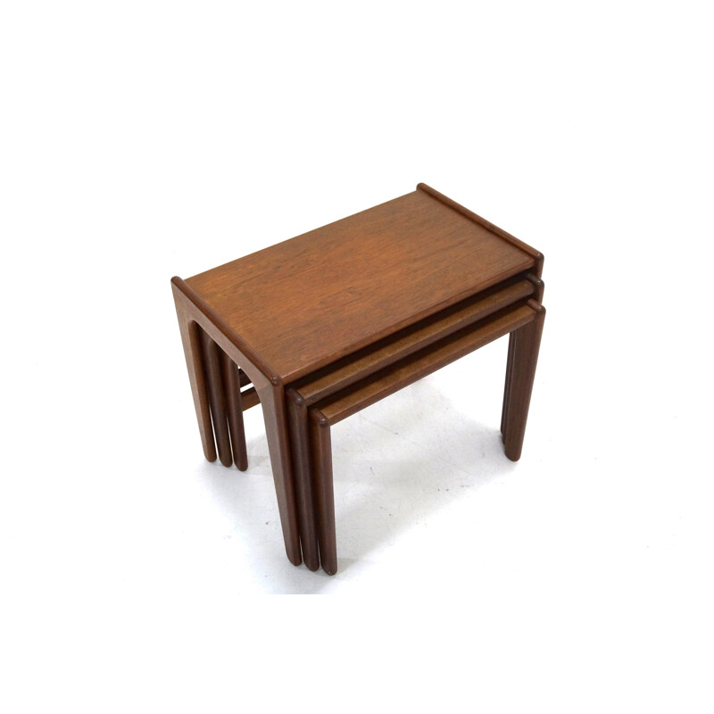 Set of 3 Danish Teak Nesting Tables - 1960s