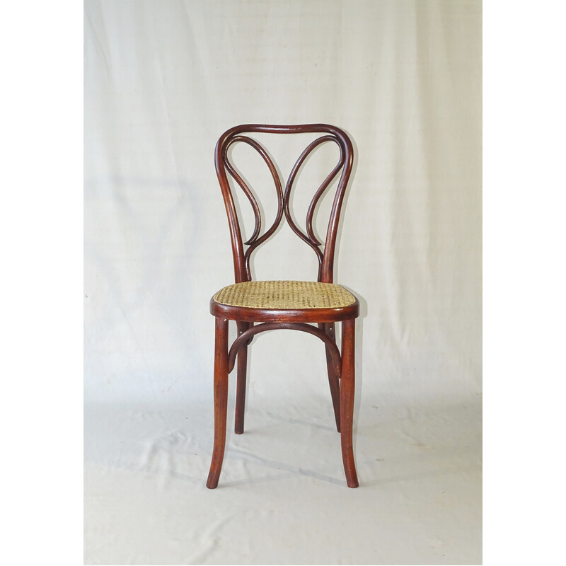 Fischel N°234 vintage caned bistro chair, 1910