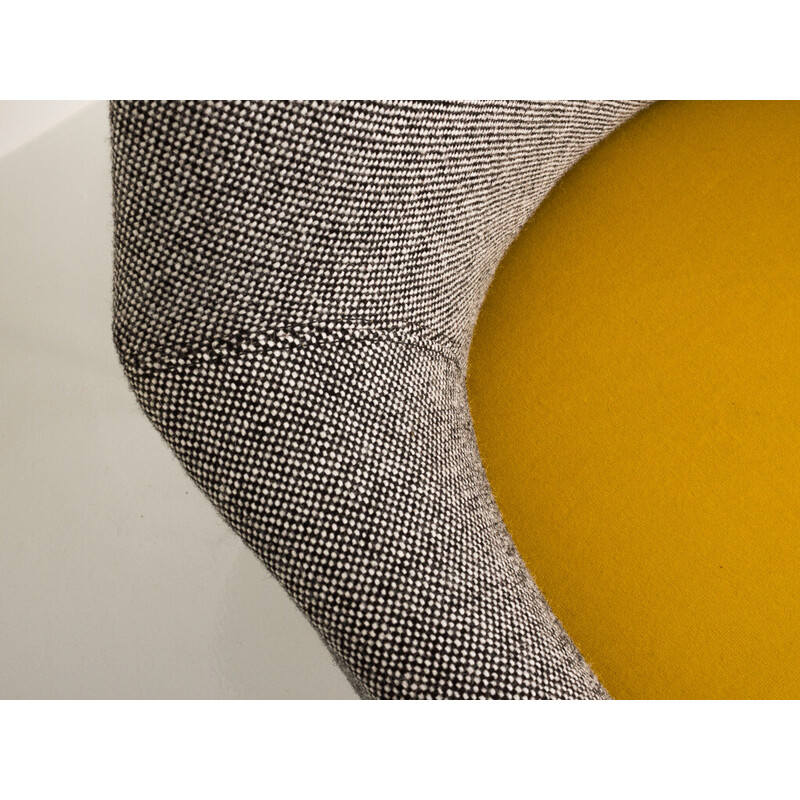 Grey and yellow vintage armchair, 1960