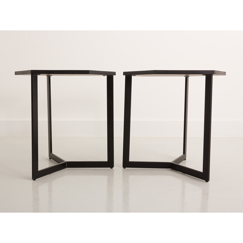 Black lacquered vintage coffee table