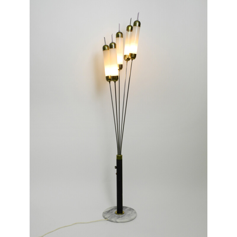 Mid-century 5-arm floor lamp by Carlo Nason for Mazzega, Italy