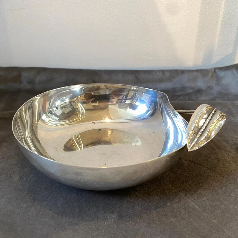 Vintage silver plated bowl by Lino Sabbattini for Sabattini Argenteria, 1980s