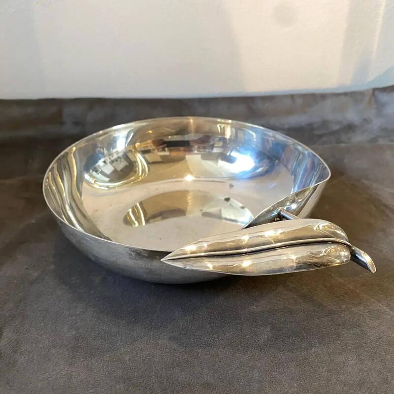 Vintage silver plated bowl by Lino Sabbattini for Sabattini Argenteria, 1980s