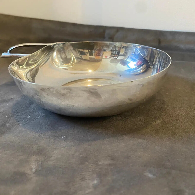 Vintage silver plated bowl by Lino Sabbattini for Sabattini Argenteria, 1980s