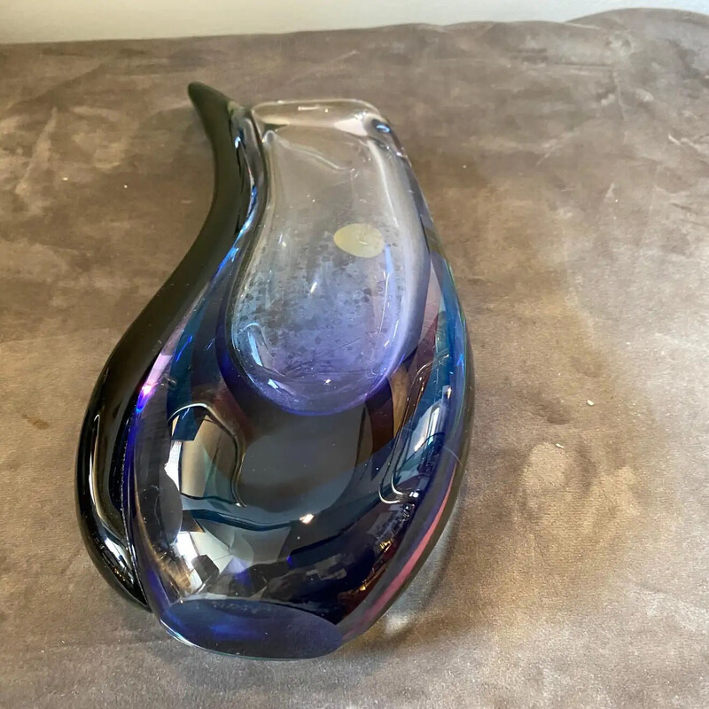 Vintage Sommerso Murano glass vase by Vincenzo Nason, 1980s