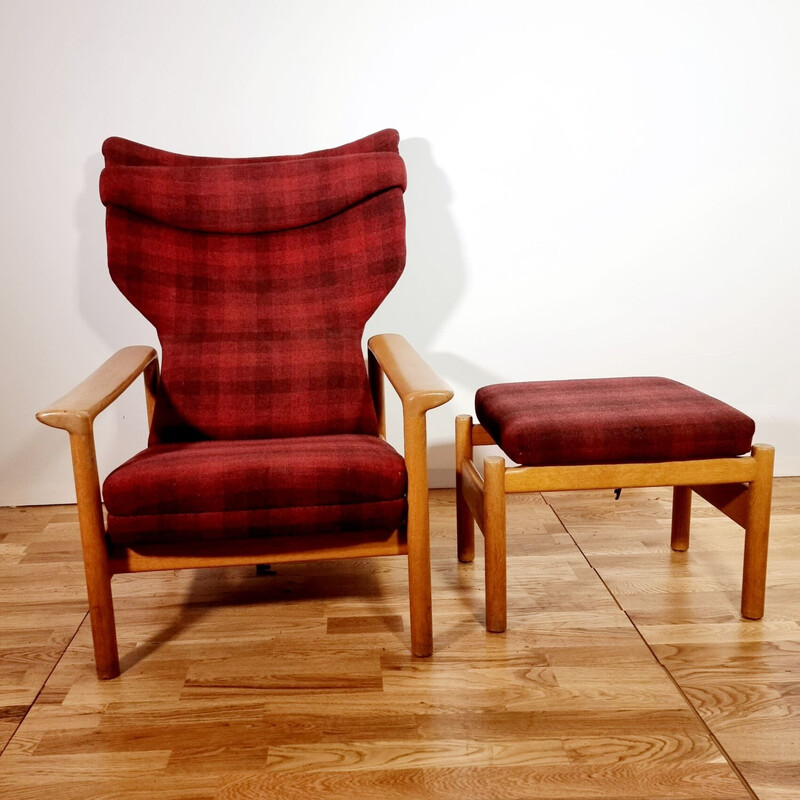 Vintage armchair "Rock Royal" and its ottoman by Sven Ivar Dysthe, 1960