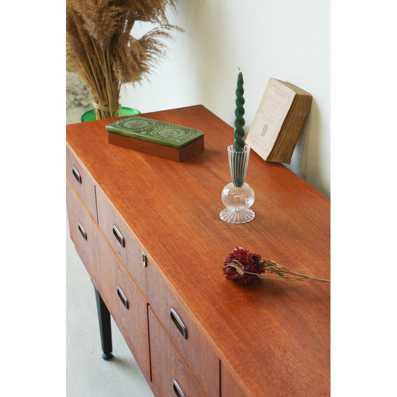 Vintage teak sideboard with drawers, England 1960