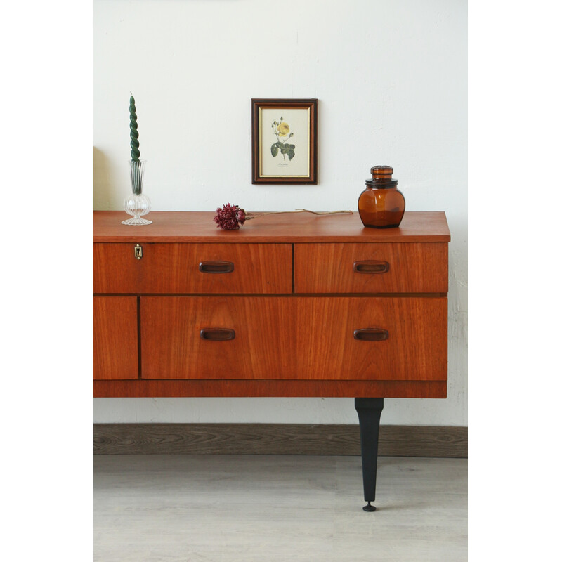 Vintage teak sideboard with drawers, England 1960