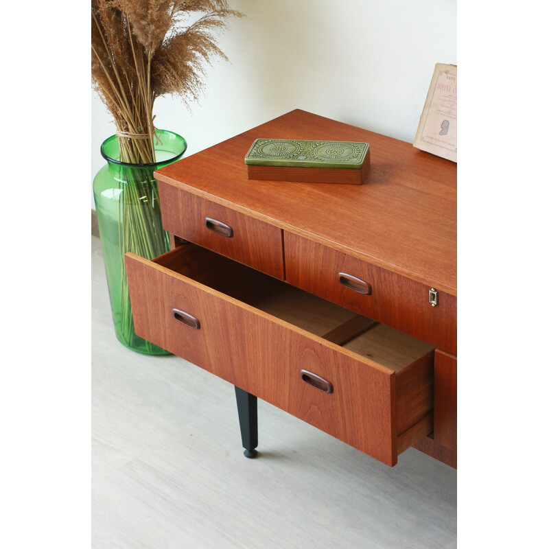 Vintage teak sideboard with drawers, England 1960