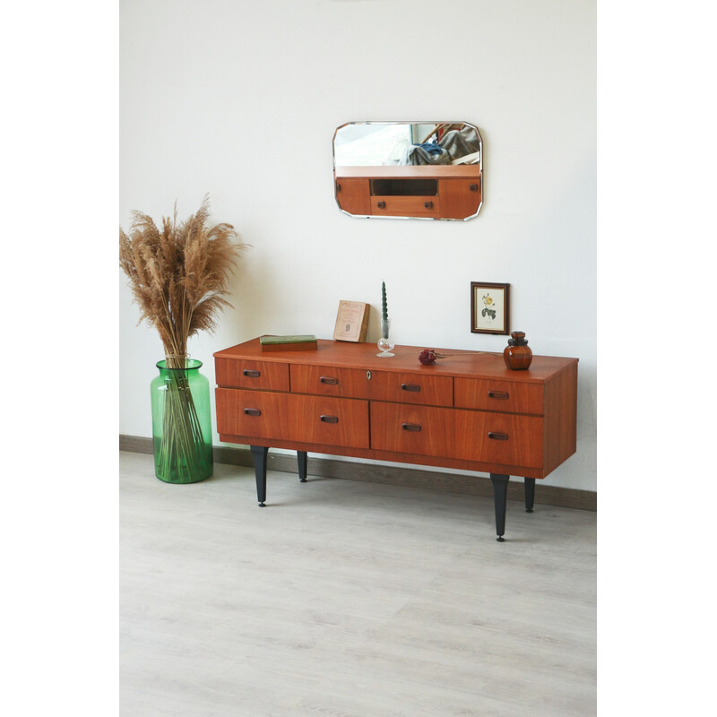 Vintage teak sideboard with drawers, England 1960