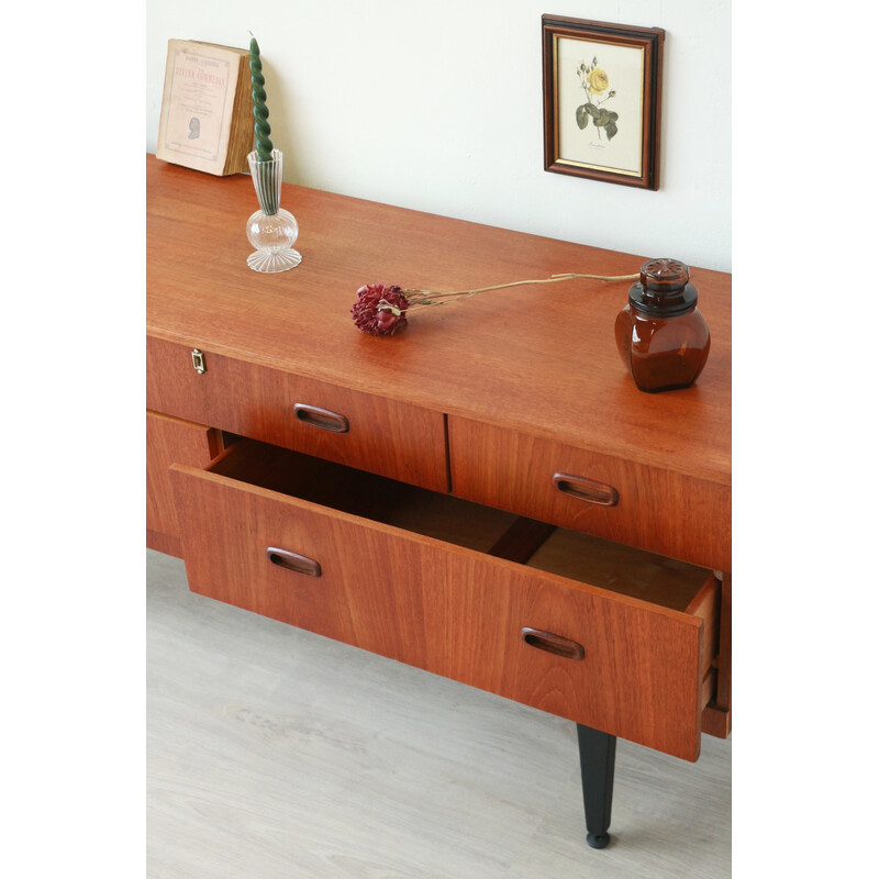 Vintage teak sideboard with drawers, England 1960