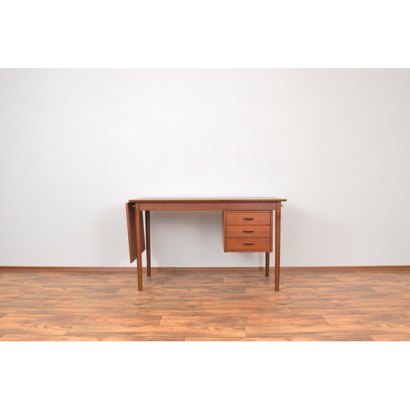 Mid-century Danish teak extendable desk, 1960s