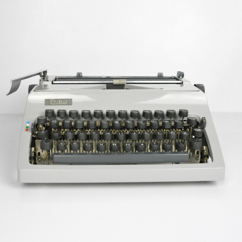 Vintage model 50 Erika suitcase typewriter by Veb Robotron Berlin, Germany 1976