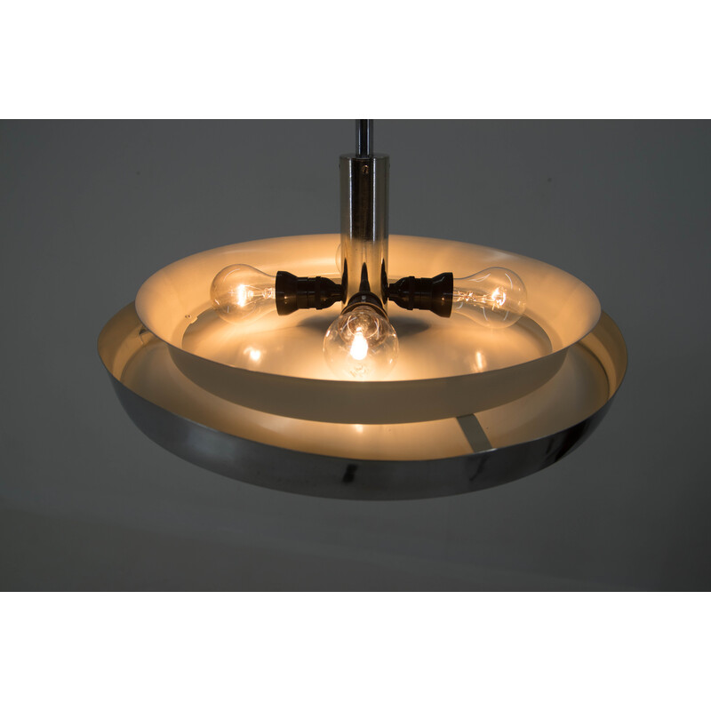 Vintage Bauhaus chandelier by Ias, Czechoslovakia 1930s