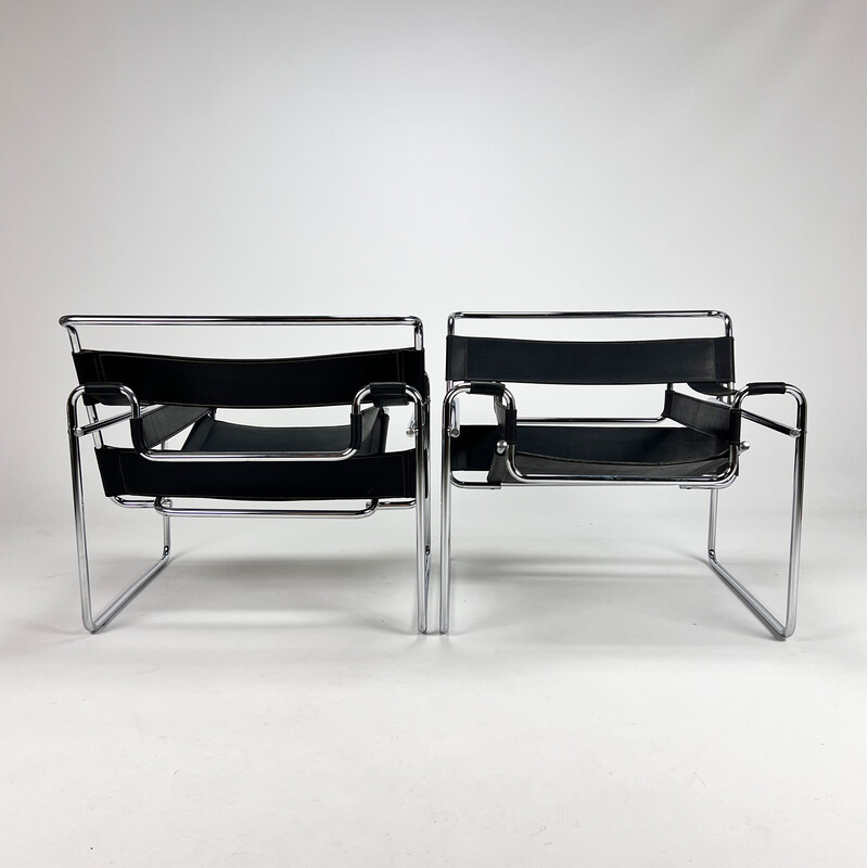 Poltrone vintage Wassily B3 di Marcel Breuer, anni '80