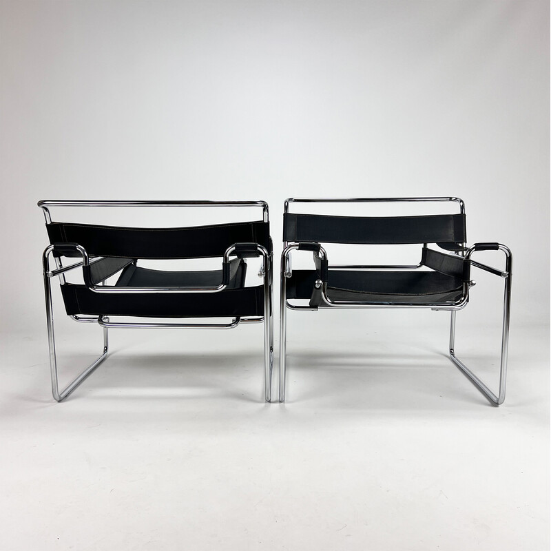 Vintage Wassily B3 armchairs by Marcel Breuer, 1980s