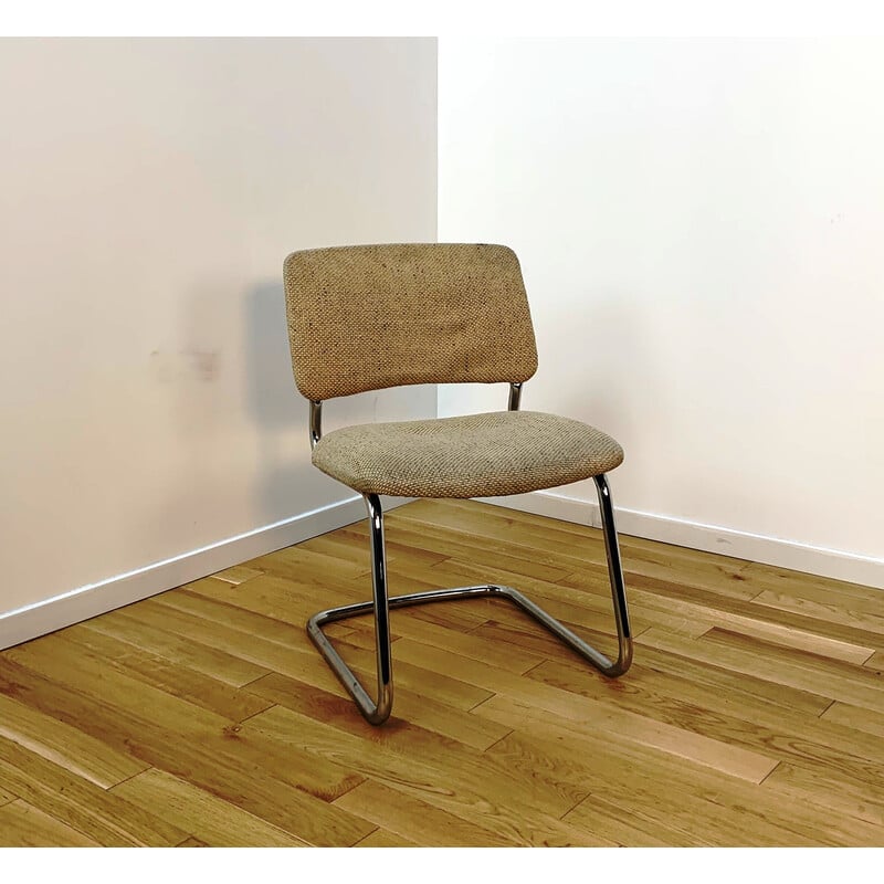 Vintage-Stuhl aus Aluminium und Wolle von Strafor