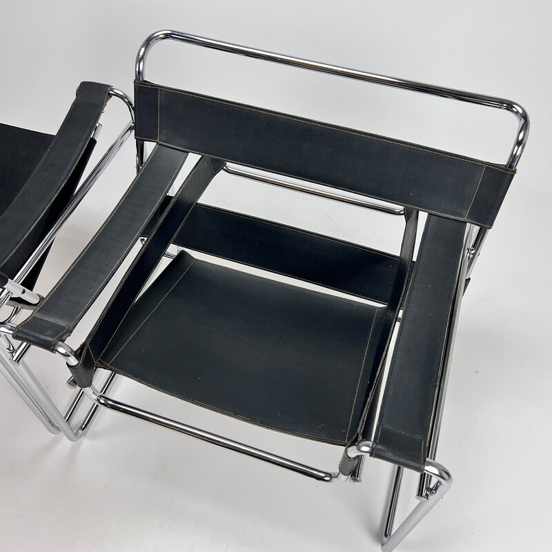 Poltrone vintage Wassily B3 di Marcel Breuer, anni '80