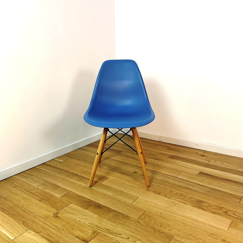 Set van 3 vintage gebeitste plastic stoelen