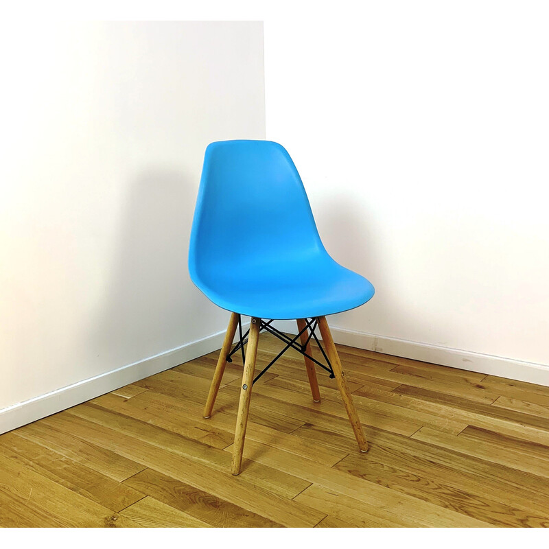 Set van 3 vintage gebeitste plastic stoelen