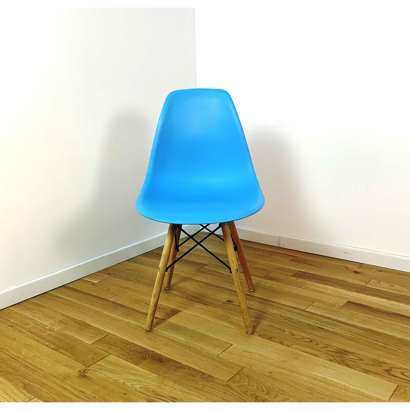 Set van 3 vintage gebeitste plastic stoelen