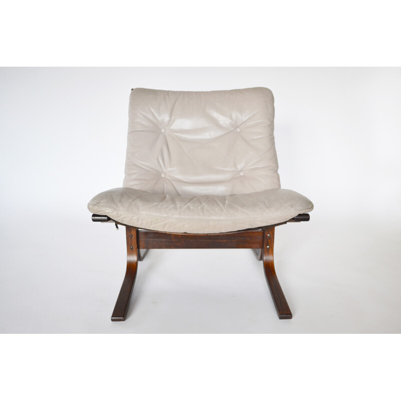 Vintage lederen Siesta fauteuil van Ingmar Relling voor Westnofa, 1960
