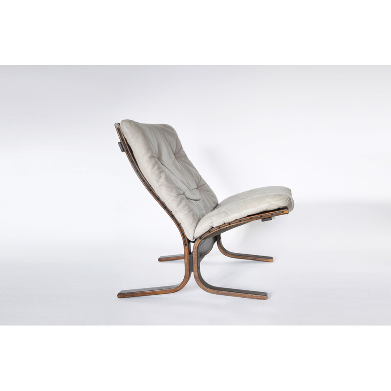 Fauteuil Siesta vintage en cuir par Ingmar Relling pour Westnofa, 1960