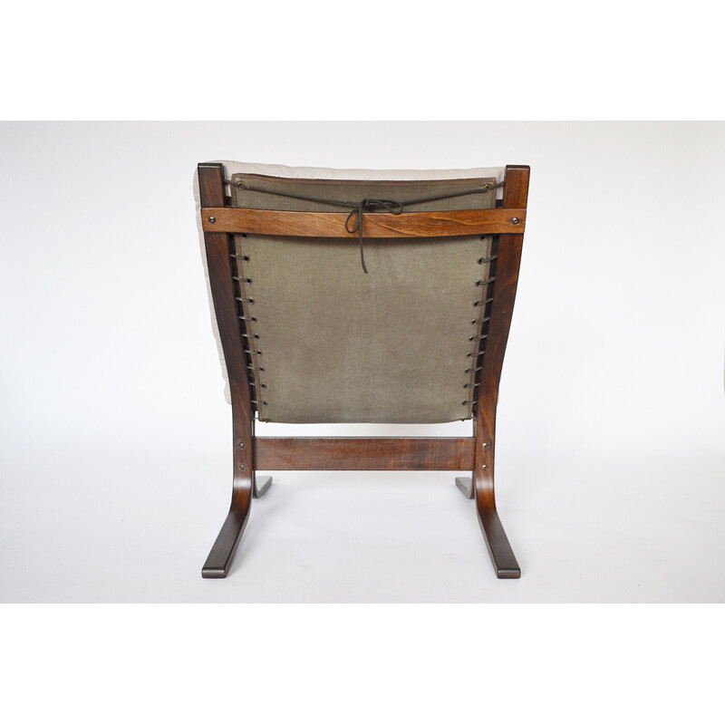 Vintage leather Siesta armchair by Ingmar Relling for Westnofa, 1960s