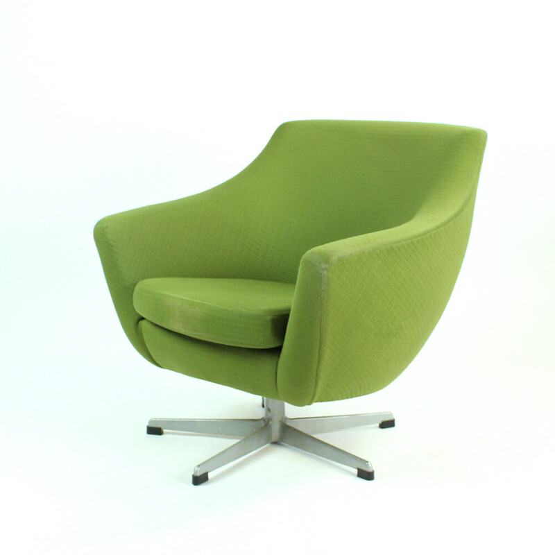 Vintage green club armchair by Up Zavody, Czechoslovakia 1979