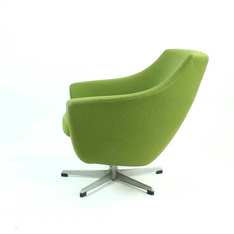 Vintage groene clubfauteuil van Up Zavody, Tsjechoslowakije 1979