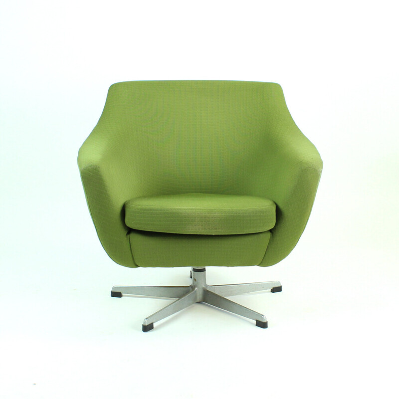 Vintage groene clubfauteuil van Up Zavody, Tsjechoslowakije 1979