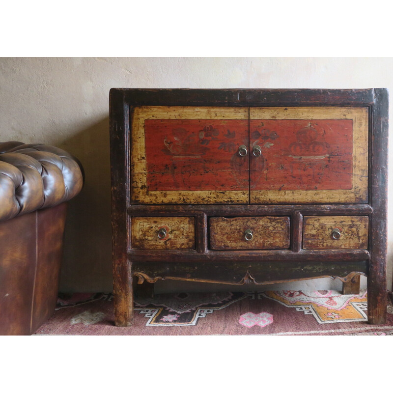 Chinesisches patiniertes Sideboard im Vintage-Stil