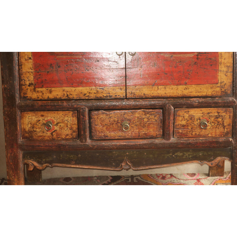 Vintage Chinese patinated sideboard