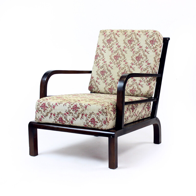 Vintage armchair in wood, Czechoslovakia 1940s