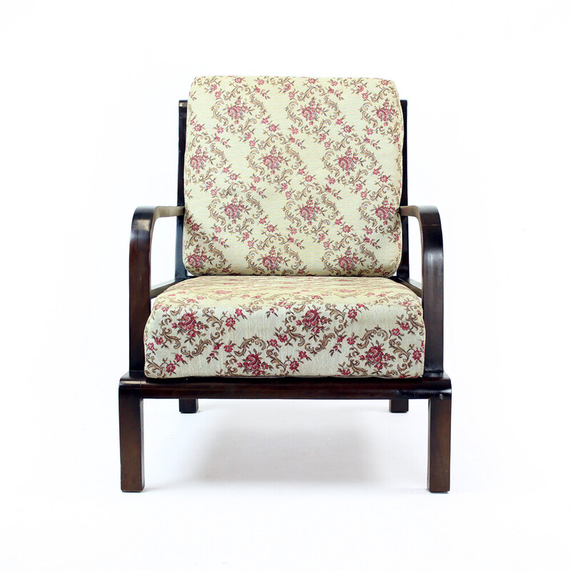 Vintage armchair in wood, Czechoslovakia 1940s