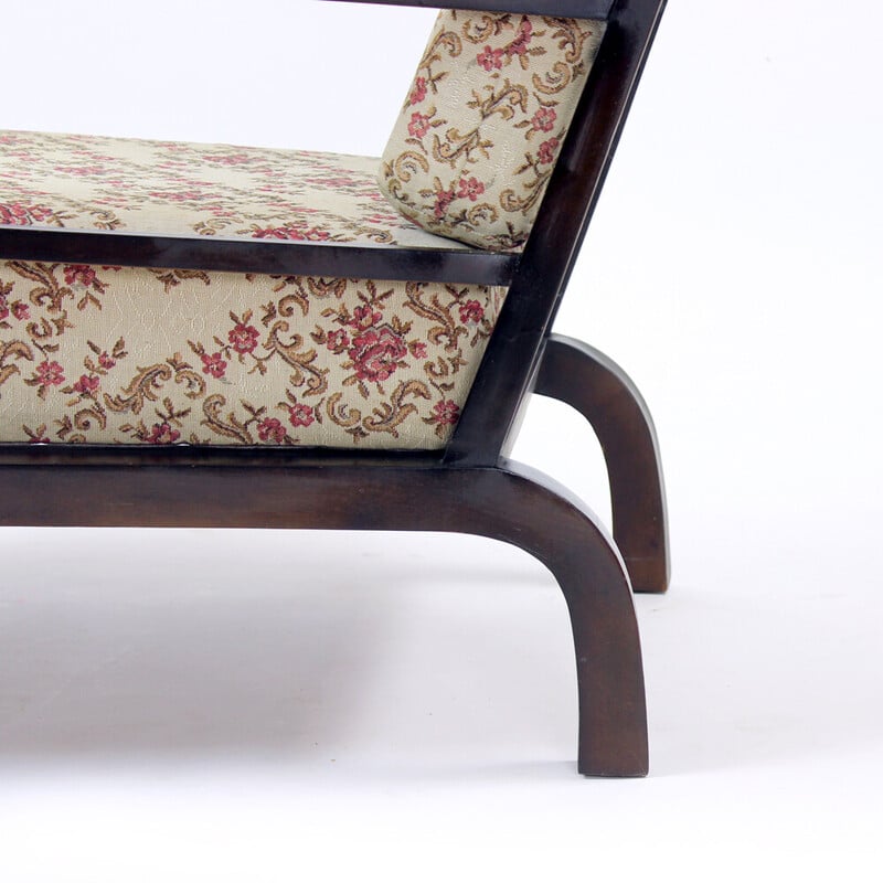 Vintage-Sessel aus Holz, Tschechoslowakei 1940er Jahre