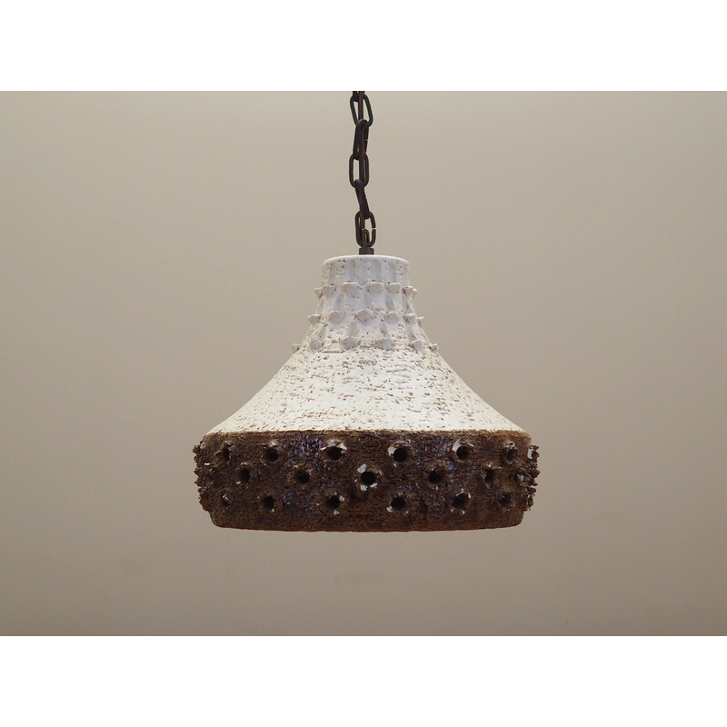 Vintage ceramic pendant lamp, Denmark 1960s