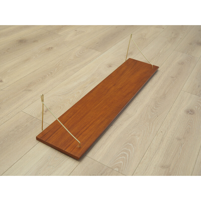 Vintage teak wall shelf, Denmark 1970s