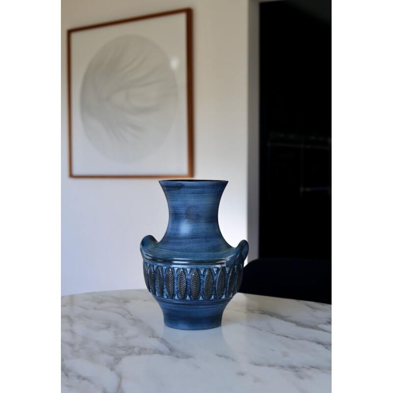 Vase vintage à oreilles de Jean de Lespinasse