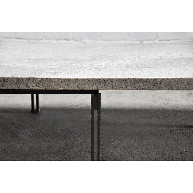 Table basse vintage "Onda" avec plateau en granit par Giovanni Offredi pour Saporiti, Italie 1970